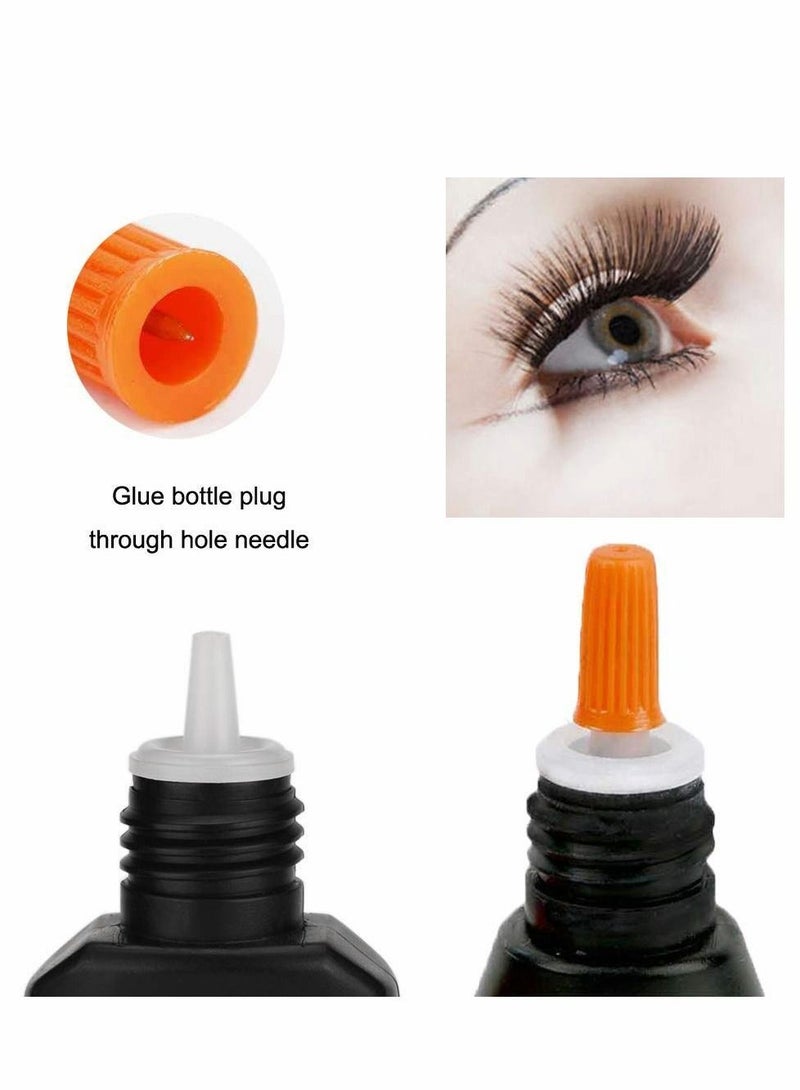 Y&D Eyelash Glue Replacement, 44Pcs Bottle Nozzle Caps Lash Plug Mouth Tips Pins Blocking Needle for Home Salon Extensions Tools  - Image 4