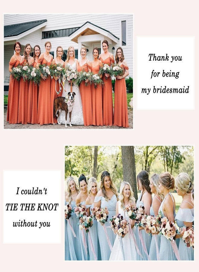 DHQH Bridesmaids Gift I Couldn't Say I Do Without You Teardrop Wedding Earrings Cubic Zirconia Dangle Drop Earring Bridesmaid Proposal Gifts Set of 6 - Image 4