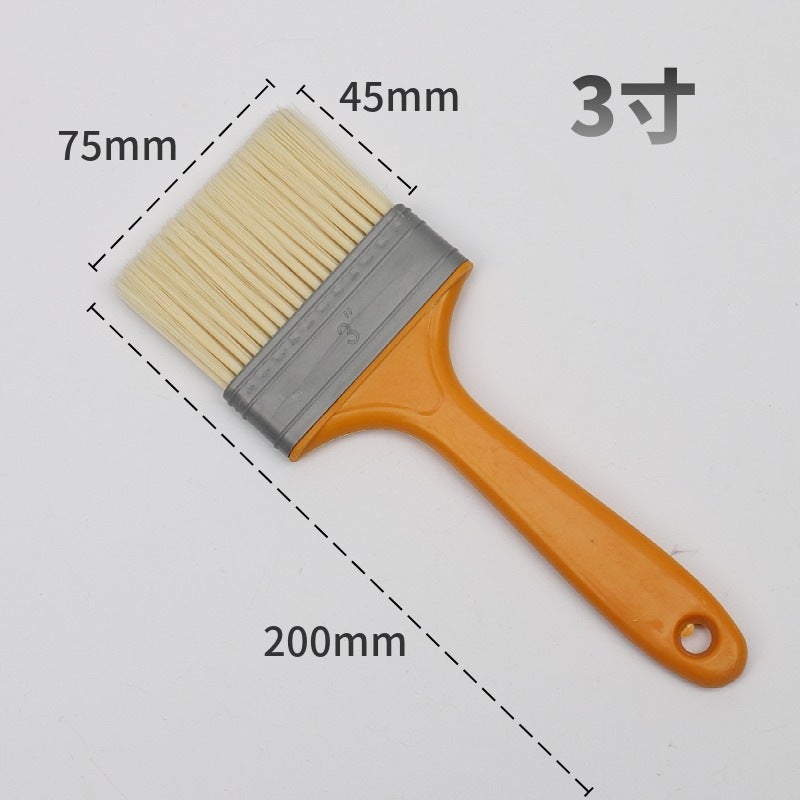 Factory Wooden Handle Paint Brush Imitation Bristle Silk Brush Marine Industrial Brush Barbecue Brush Household Small Brush - Image 1
