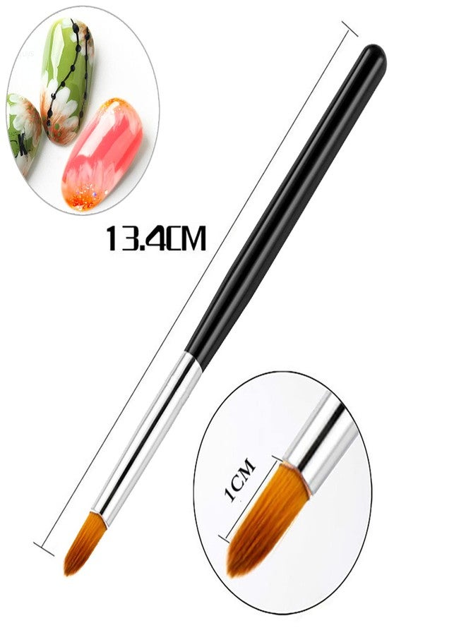 DANNEASY 6Pcs Nail Brush Acrylic Nail Art Brush Nail Ombre Brush Oblique Head French Tips Nail Painting Pen Nail Gradient Brush Nail Design Brushes Nail Tools - Image 3