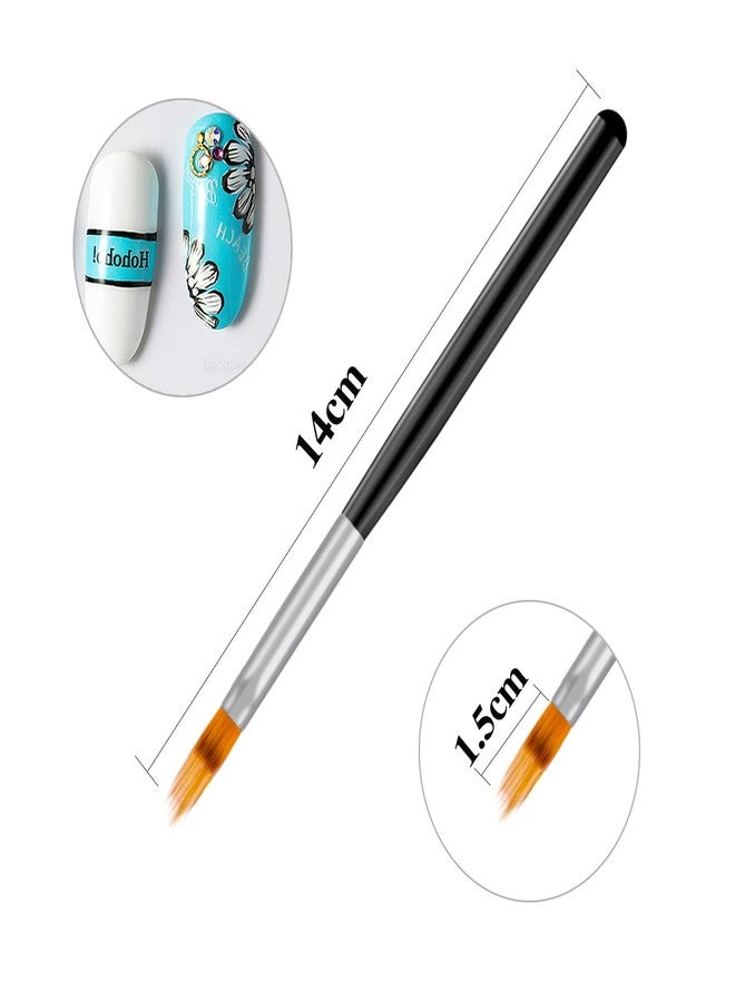 DANNEASY 6Pcs Nail Brush Acrylic Nail Art Brush Nail Ombre Brush Oblique Head French Tips Nail Painting Pen Nail Gradient Brush Nail Design Brushes Nail Tools - Image 2