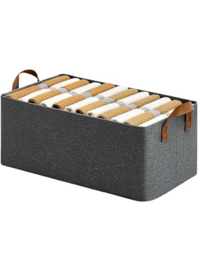 Large Fabric Storage Baskets for Shelves, 47*27*18 cm Closet Storage Bins for Sturdy Foldable Storage Boxes for Organizing Clothing, Sheets, Toys, BooksShelves,Fabric Basket,Linen Closet Organizers - Image 1