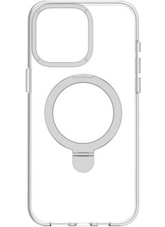 Momax Flip Magnetic for iPhone 15 Pro MAX Case Cover with MagSafe with Kickstand - Transparent  - Image 4