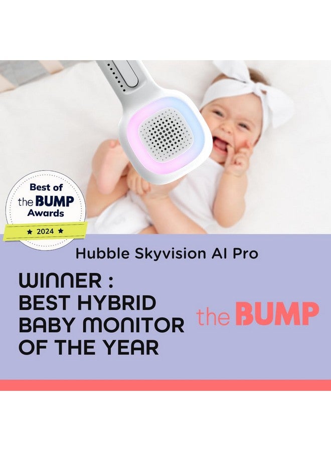 Hubble Connected SkyVision AI-Enhanced HD Smart Baby Monitor, 1 Camera, Mounts, Smart Rollover & Cry Detection, AI Sleep Report, 2-Way Talk, Night Vision, Nightlight & Sounds, Baby-Centric App - Image 1