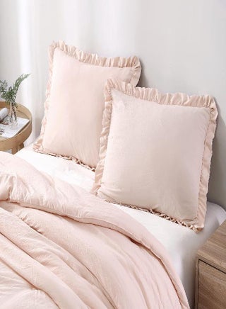 Chezmoi Collection Nora 3-Piece Ruffled Edge Trim Soft Washed Microfiber Comforter Set (Oversized King, Blush) - pzsku/ZB403C411B1DFC2780C60Z/45/_/1693489432/f99fbcea-4730-4229-91c9-dcf15504f34d