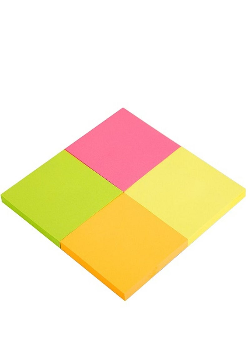 Deli - Deli 2x2 sticky notes 4-pack A03303 4 Color Neon - Image 1
