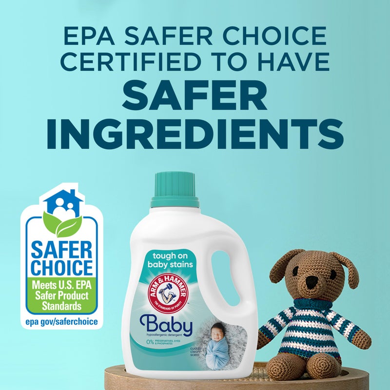 ARM & HAMMER Baby, 77 Loads Hypoallergenic Liquid Laundry Detergent, 100.5 fl oz - Image 3
