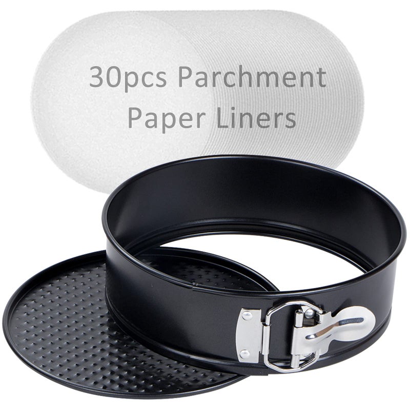 Webake Springform Pan Set 7 Inch Cheesecake Pan Leakproof Round Baking Cake Mold Deep Dish with Removable Bottom Insta Pot Pressure Cooker with 30 Pcs Parchment Paper Liners