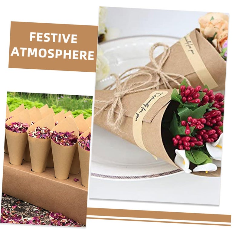 90 Pcs Colorful Wedding Paper Cones For Confetti Candy Holder Party Supplies - Image 5