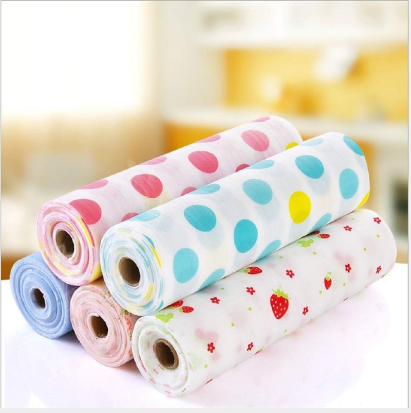 OZAWA Plastic Paper Printing Antibacterial Moisture Waterproof NonSlip Anti Slip Kitchen Cupboard Liners Roll Drawer Mat Set of 3 30x300cm - Image 2