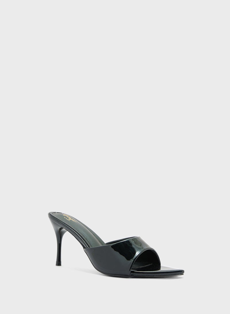 Ginger Pointed Heeled Mule  - Image 2