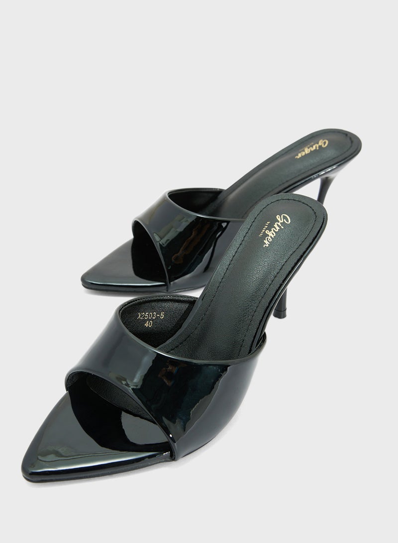 Ginger Pointed Heeled Mule  - Image 4