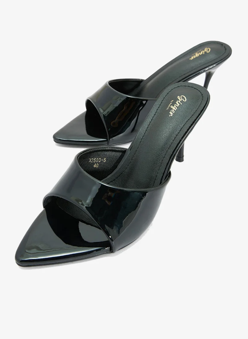 Ginger Pointed Heeled Mule