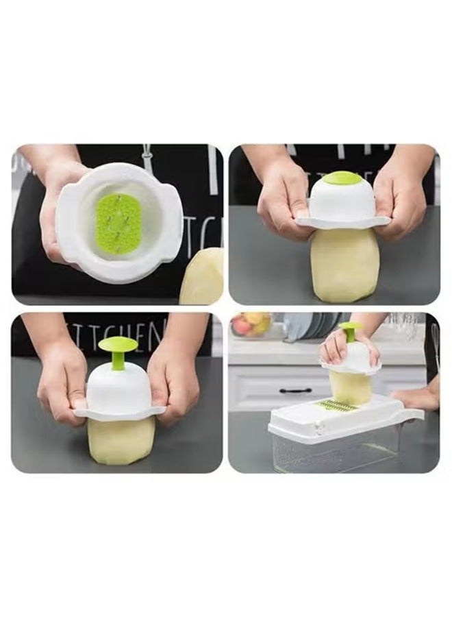 LCYLJGY 16 in 1 multi-function vegetable and fruit chopper, replaceable blade chopper, slicer set, suitable for home kitchen - Image 4