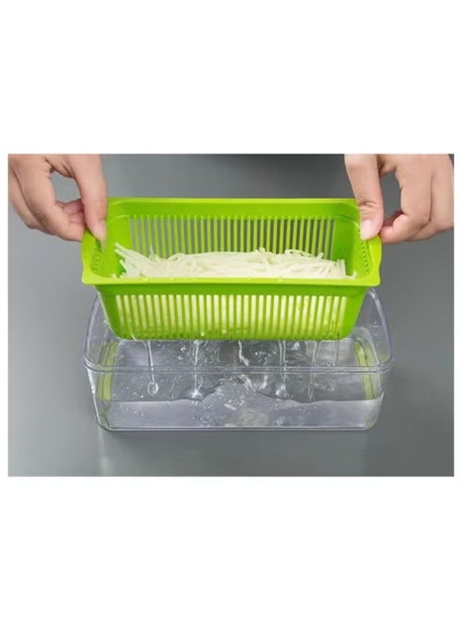 LCYLJGY 16 in 1 multi-function vegetable and fruit chopper, replaceable blade chopper, slicer set, suitable for home kitchen - Image 5