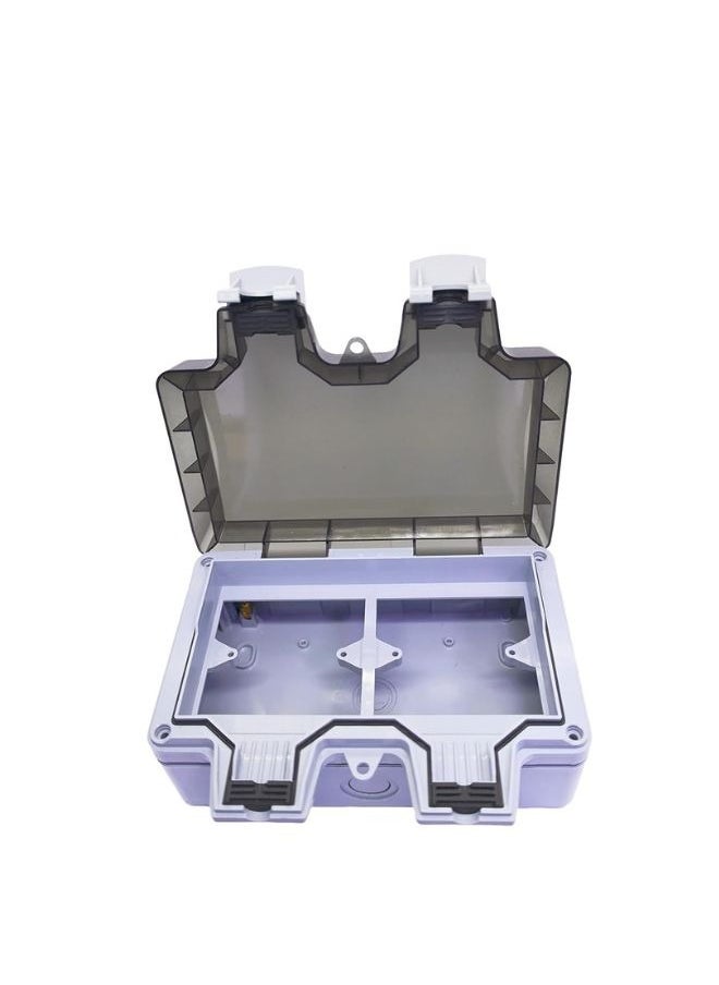 XLT Weatherproof IP66 Outdoor Switch Sockets Cover, Double Gang.  - Image 1