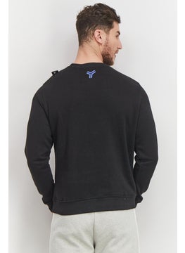 JOHN RICHMOND Men Crew Neck Long Sleeve Graphic Sweatshirt, Black  - Image 4