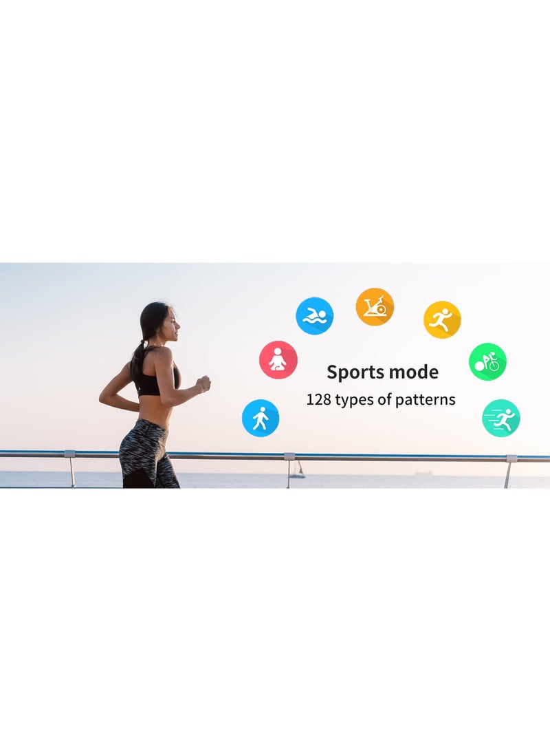 ZESITH Enamel Smart Ring, Bluetooth 5.0 Heart Rate Blood Pressure Blood Oxygen Sleep Monitor, Non-fading Ring with Magnetic Charging Cable & Charging Box - White 8# - Image 4