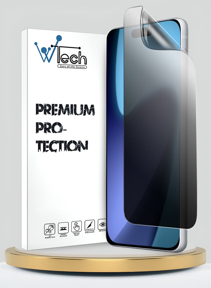 Wtech Apple iPhone 17 Pro Max 5G 2025 Premium Hydrogel Anti Spy / Anti Privacy Film Thin and Flexible Screen Protector (MSHFMP) - Clear - Image 1