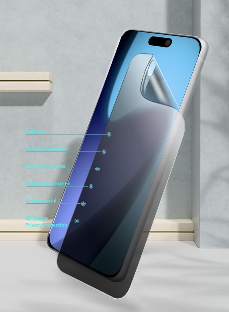 Wtech Apple iPhone 17 Pro Max 5G 2025 Premium Hydrogel Anti Spy / Anti Privacy Film Thin and Flexible Screen Protector (MSHFMP) - Clear - Image 4