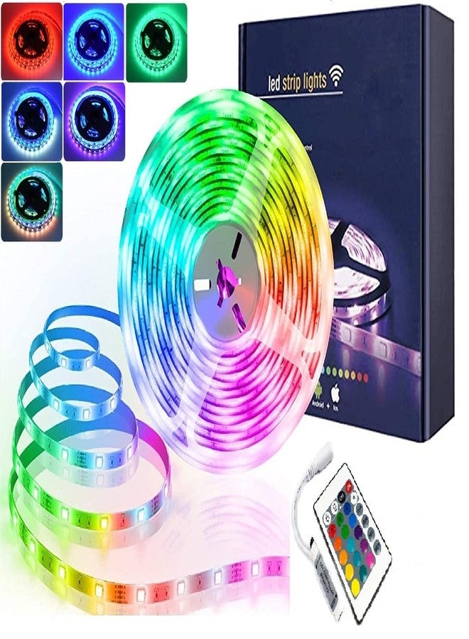 Desidiya 5 Meter 300 Led 5050 RGB Led Strip with Adapter/Connector/Driver, False Ceiling with 2A Adapter,16 Multicolour (RGB Led Strip Pack of 1) Copper - Image 1