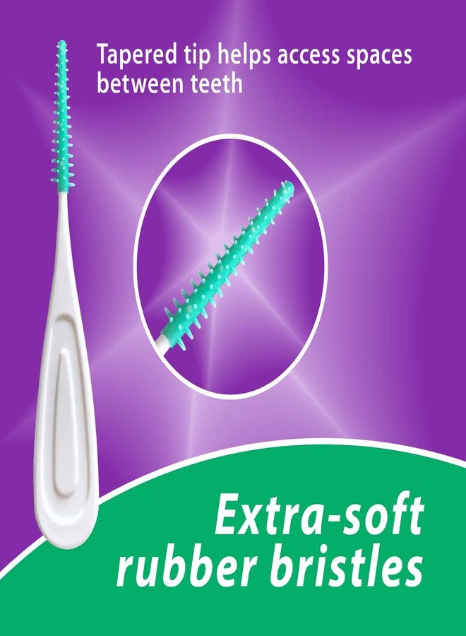 BrightWorks Mint Dental Picks, with Extra Soft Rubber Bristles and Flexible Tip, Clean Gently and Effectively Between Teeth, Travel Case Included, 3 Packs (120 Per Pack) [360 Total Picks] - Image 2