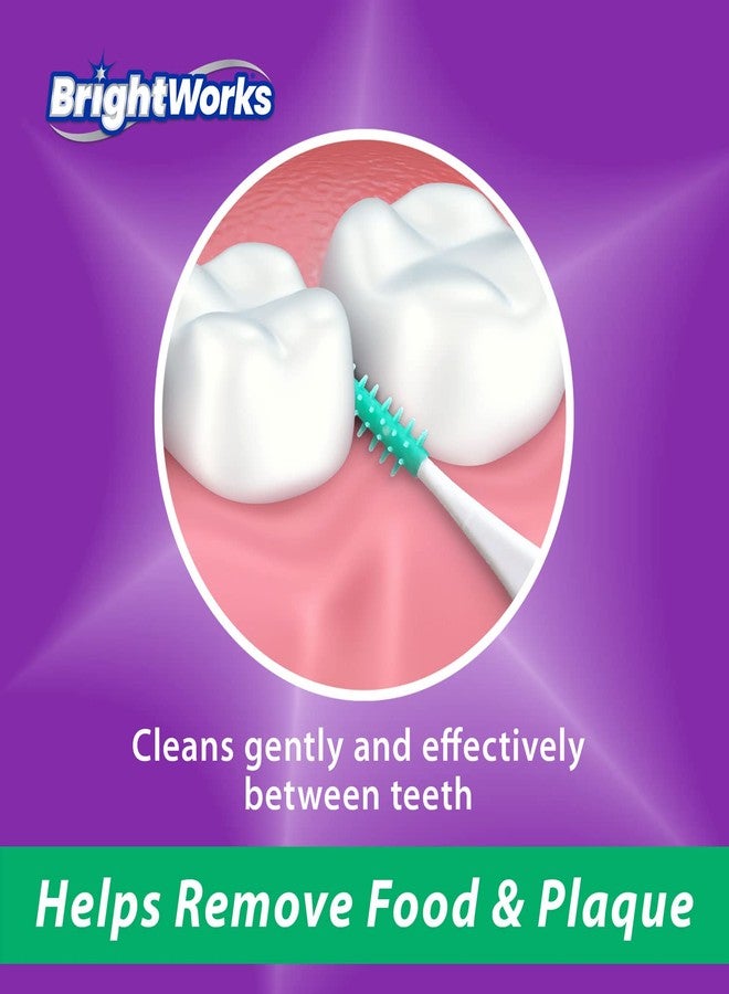 BrightWorks Mint Dental Picks, with Extra Soft Rubber Bristles and Flexible Tip, Clean Gently and Effectively Between Teeth, Travel Case Included, 3 Packs (120 Per Pack) [360 Total Picks] - Image 3