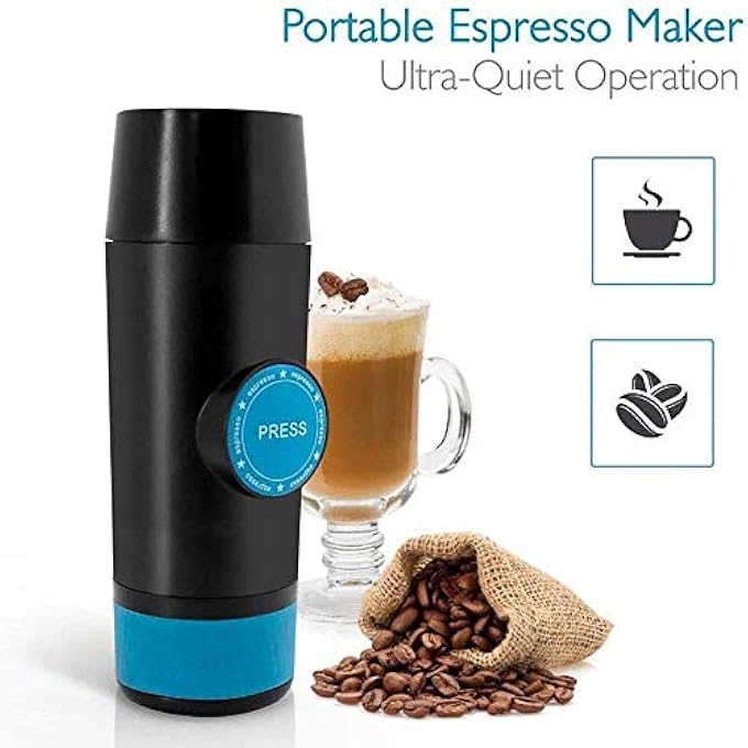 rayihni Portable Espresso Machine Mini Travel Coffee Maker Pressure Portable Espresso Coffee MakerManually Operated Compatible For Ground Coffee Jianyu - Image 4