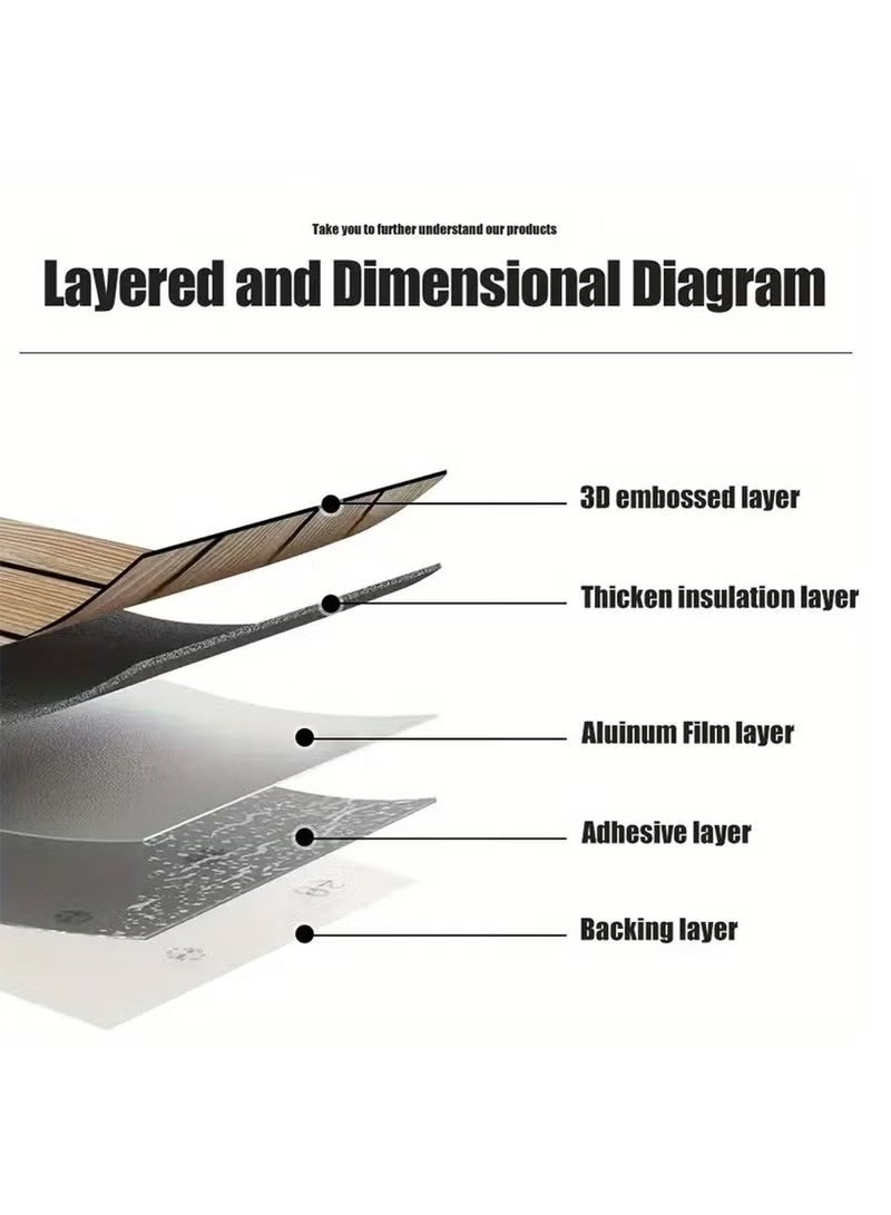 NOAEOU Self-Adhesive Thickened 3D Wallpaper - 40cm x 300cm 1Roll Waterproof PVC Wood Grain Moisture Proof Sound Insulation Wall Panels, Wallpaper Sticker Wallboard for Home Decor, Living Room, Bedroom, TV Background (N9-2) - Image 4