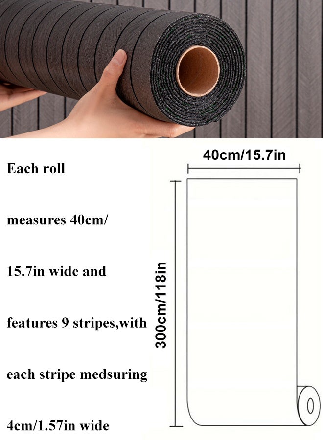 NOAEOU Self-Adhesive Thickened 3D Wallpaper - 40cm x 300cm 1Roll Waterproof PVC Wood Grain Moisture Proof Sound Insulation Wall Panels, Wallpaper Sticker Wallboard for Home Decor, Living Room, Bedroom, TV Background (N9-2) - Image 2
