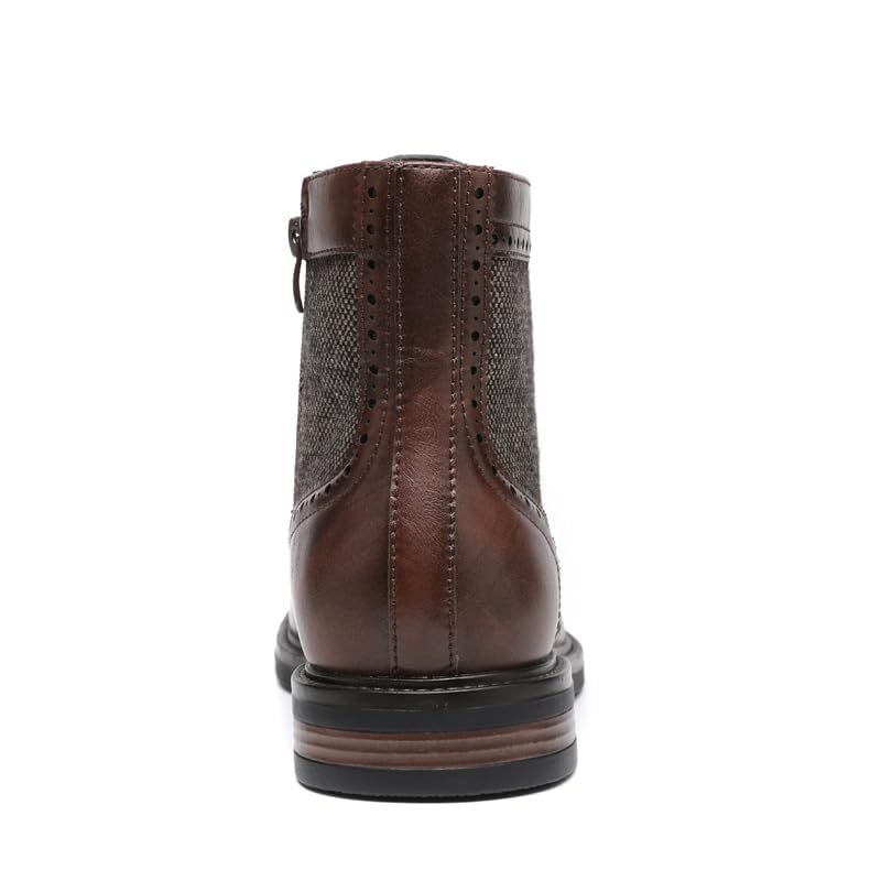 DECARSDZ Men's Fashion Lace-up Dress Casual Chukka Boots for Men Zipper Boot - Image 4