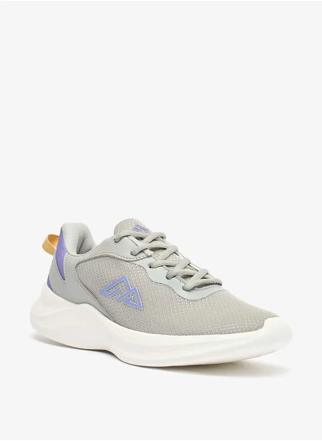 شو اكسبرس Women Textured Lace-Up Sports Shoes with Pull Tabs
