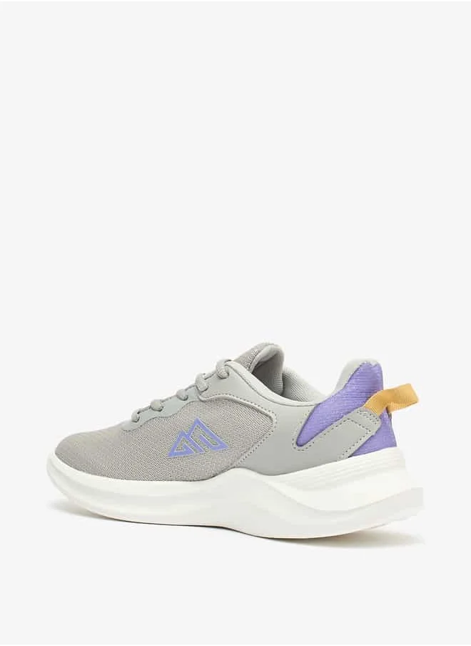 شو اكسبرس Women Textured Lace-Up Sports Shoes with Pull Tabs