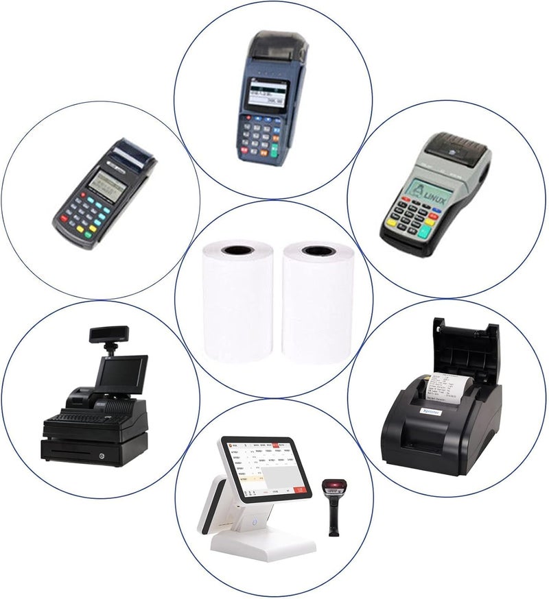LabelMore (50 Rolls) 2 1/4" X 50' Thermal Paper Rolls, Credit Card Paper Rolls Thermal, Cash Register Roll, Premium Pos Thermal Printer Paper - Image 4