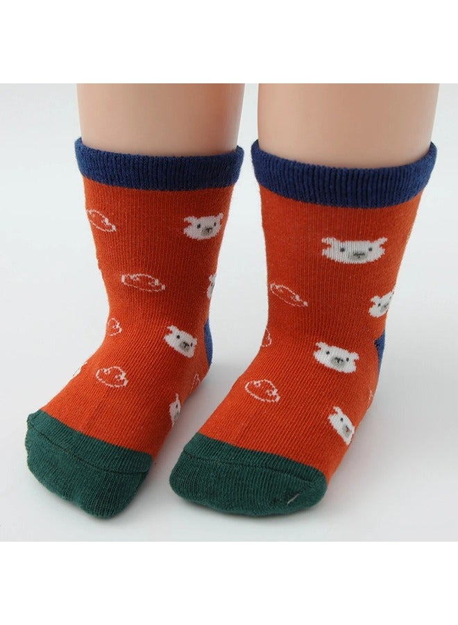 DOOKOO 12 Pairs Baby Socks Cotton Non-Slip Striped Kids Socks Boys' Socks Girls' Socks Multicolor - Image 5