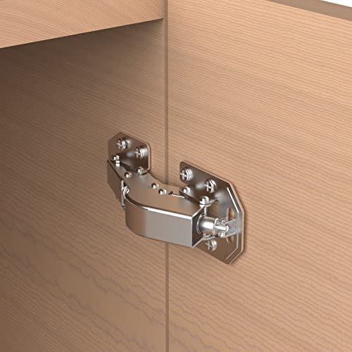 Chibery 4 Pack 90 Degree Soft Close Surface Mount Spring Hinges, Easy Installation No Pre-drilled, Noiseless Frameless Hidden Concealed Kitchen Cabinet Hinge for Cupboard Folded Replacement Hardware - Image 1