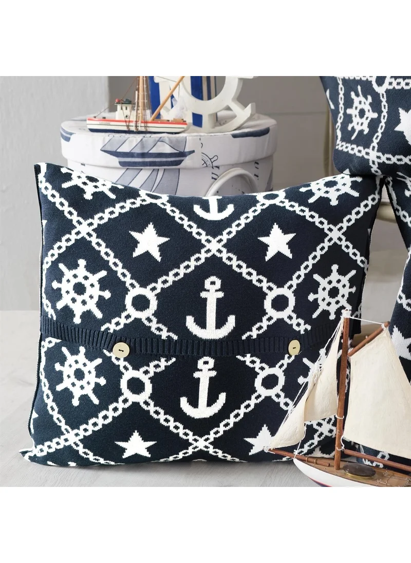 Miespiga Marine Pattern Knitwear Throw Pillow Cover