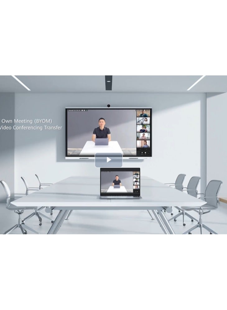 HUAWEI IdeaHub S2, Intelligent Collaboration Device 65-inch Infrared Screen, Jade White, Overseas IHS2-65SA Black - Image 5