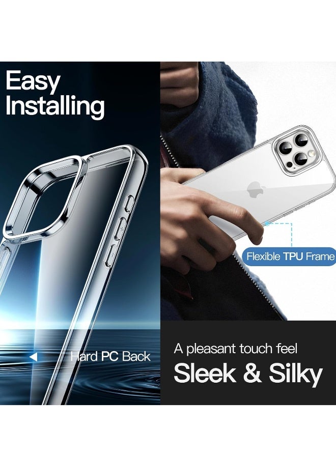 DUSALA 5-in-1 Case for iPhone 16 Pro Max (6.9-Inch) - Includes 2 Tempered Glass Screen Protectors & Camera Lens Protectors, Non-Yellowing Shockproof Bumper Cover - Clear - Image 4