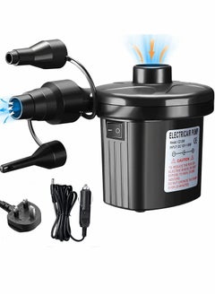 Y&D Electric Air Pump Portable Quick-Fill Pump with 3 NozzlesCar 240V/12V DCInflator/Deflator Mattress Pumps  - Image 1