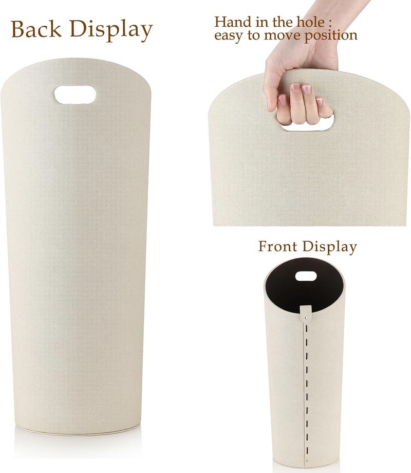 ELPMD Tall Umbrella Holder White That won't Tip Over and Removable Drip Water Tray Modern Farmhouse Home Decor Umbrella Bucket Rack Can Storage 10 Different Sizes of Golf Umbrellas Canes etc - Image 4