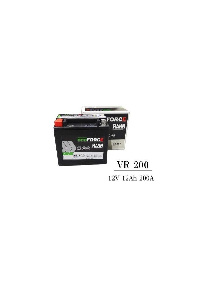 FIAMM - FIAMM ECO FORCE AUXILIARY POWER AGM BATTERY 12V 12AH VR200 - Image 1