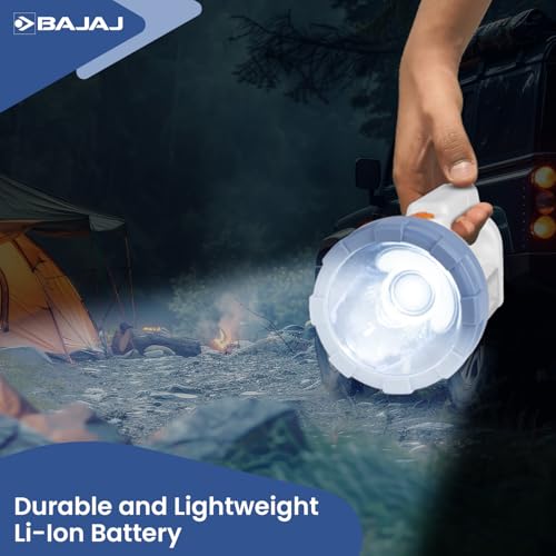 Bajaj Travellesta 3W Duo RC LED Torch | Dual Lighting Mode | USB C-Type Charging | 6 Months - Warranty (Pack of 2, White and Blue) - Image 4