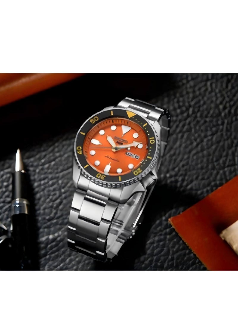 Seiko 5 Round Shape Stainless Steel Analog Wrist Watch 43 mm -  SRPD59K1 - Image 4