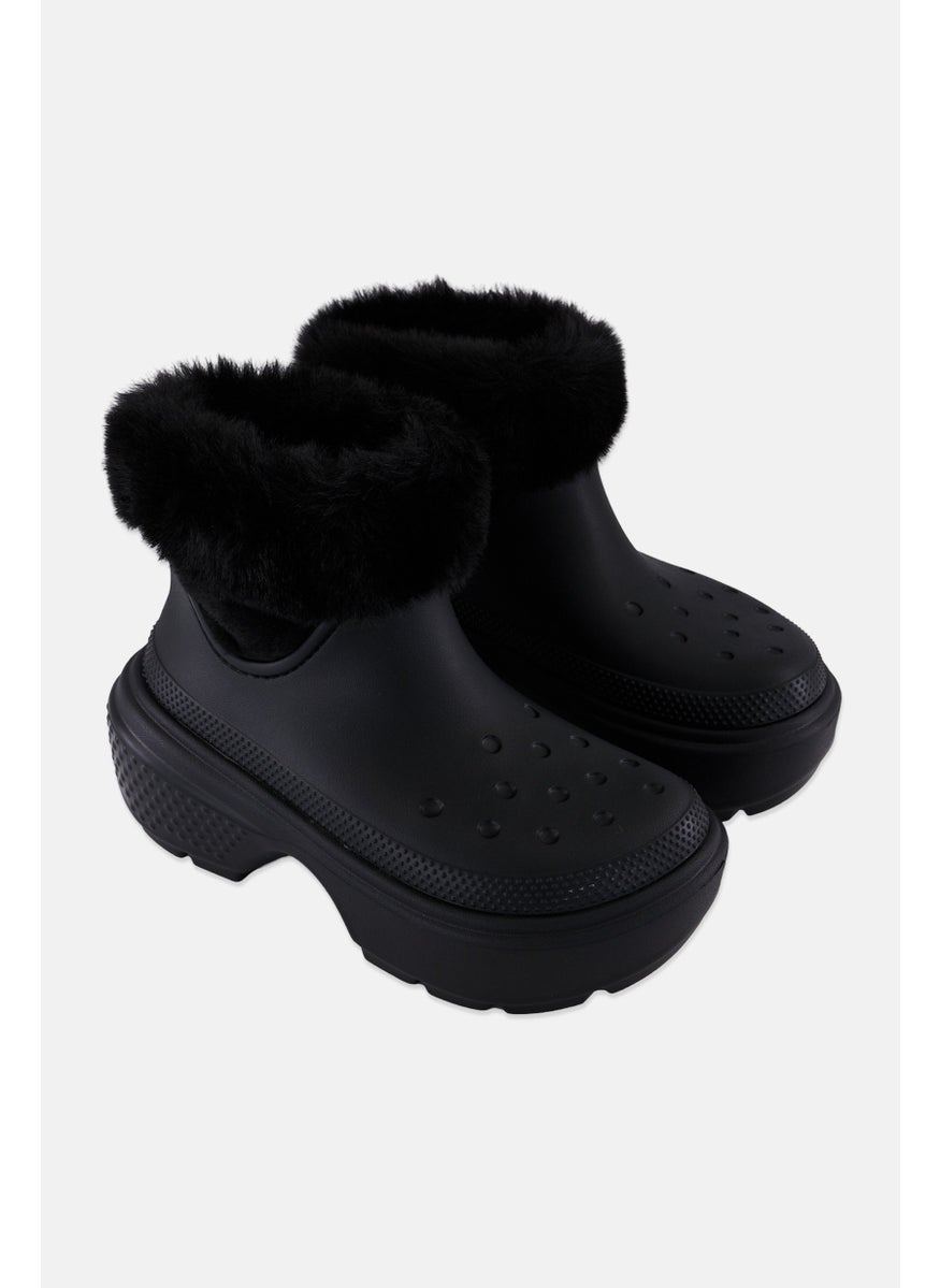 crocs Men Slip On Stomp Lined Boots, Black  - Image 1