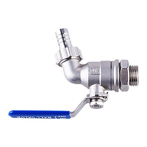 TIZZE 1/2 inch Stainless Steel Ball Valve Weldless Bulkhead for Building Home Brew Kettle/Mash Tun - Image 2