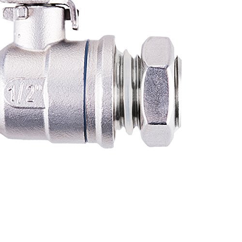 TIZZE 1/2 inch Stainless Steel Ball Valve Weldless Bulkhead for Building Home Brew Kettle/Mash Tun - Image 5
