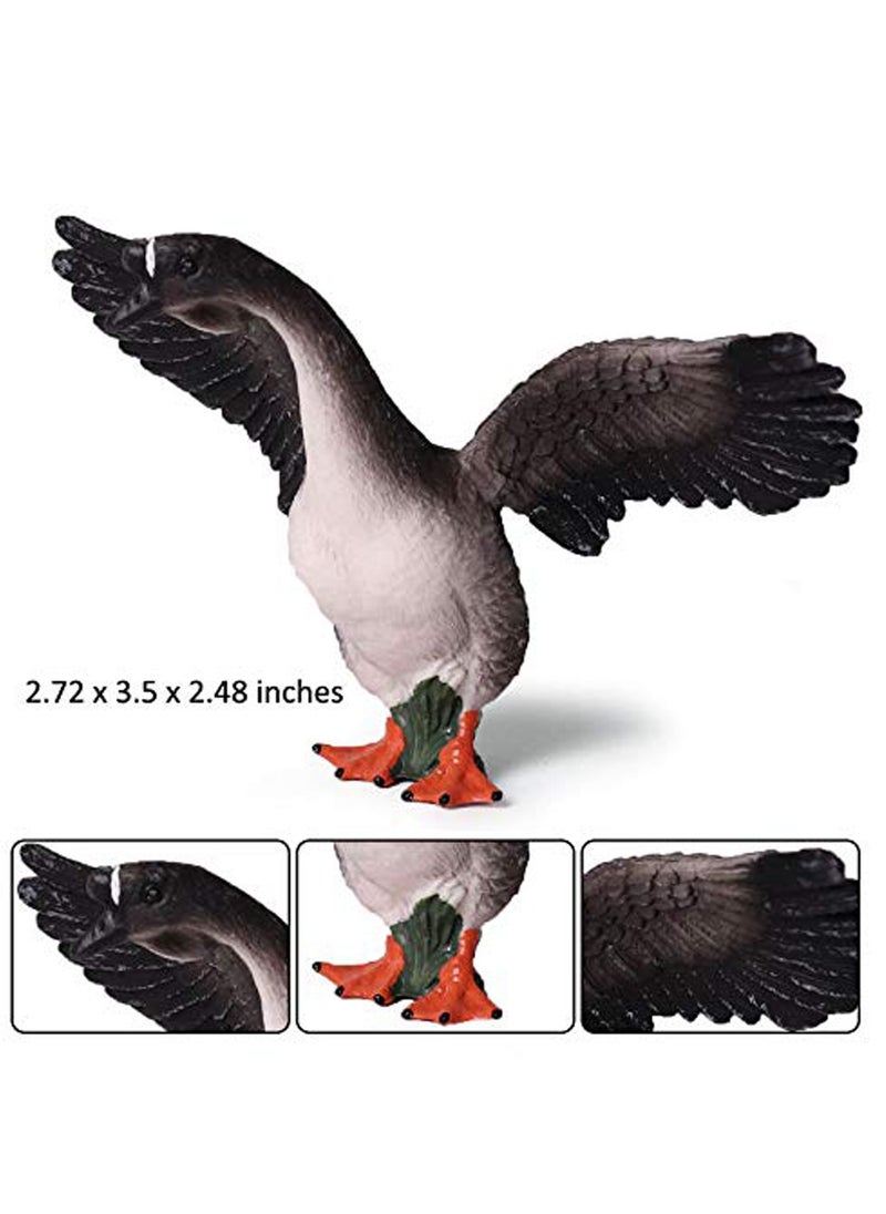 Excefore Farm Animals Goose Figurines, Simulated Farm Life Realistic Plastic Animals for Collection Educational Props Duck Toy Figurine for Kids Ages 3 and Above  - Image 4