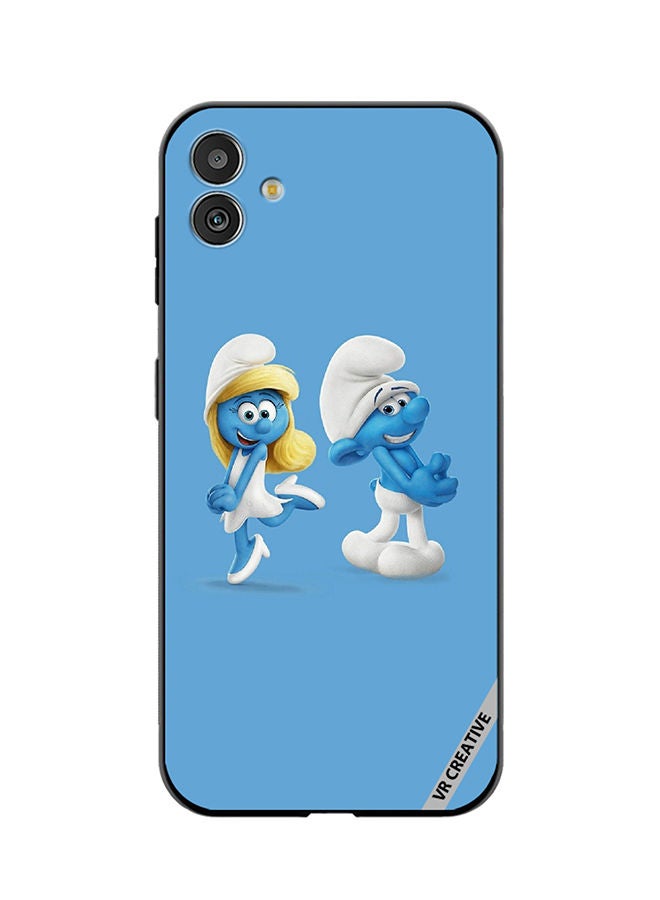 VR CREATIVE Protective Case Cover For Samsung Galaxy M13 5G The Smurfs Design Multicolour - Image 1