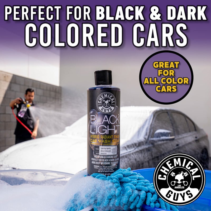 Chemical Guys CWS61916 Black Light Foaming Car Wash Soap(Works with Foam Cannons, Foam Guns or Bucket Washes)Safe for Cars,Trucks,Motorcycles,RVs&More,16 fl oz, Black Cherry Scent(packaging may Vary) - Image 5
